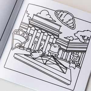 Color Through San Francisco : Food & Friends Coloring Book by Adel Wu