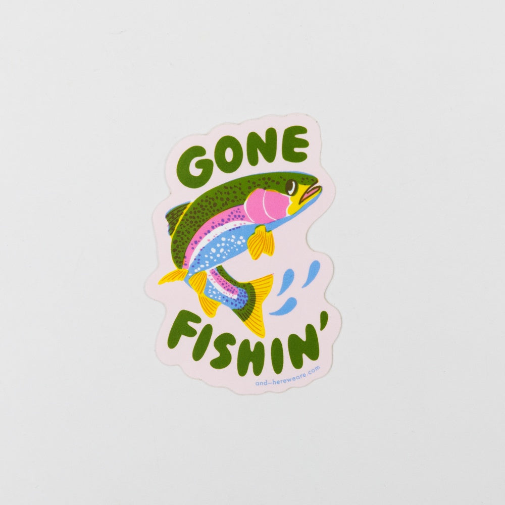 Gone Fishin' Vinyl Trout Sticker
