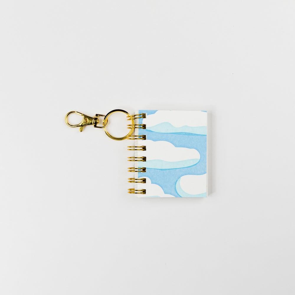 Mini Notebook Bag Charm - Clouds and Sky