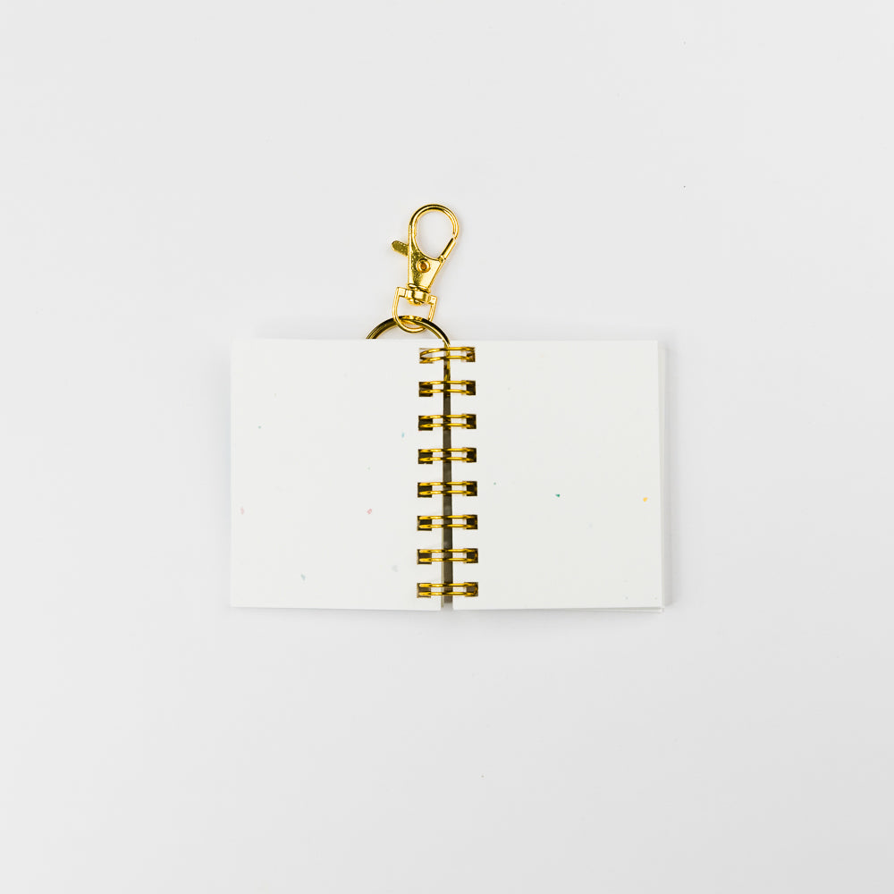 Mini Notebook Bag Charm - Clouds and Sky