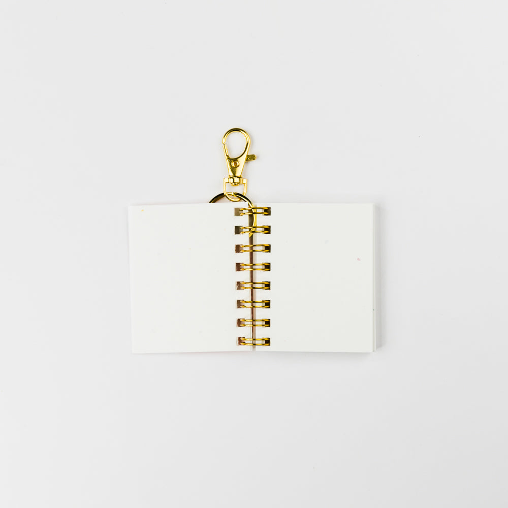 Mini Notebook Bag Charm - Strawberry Pattern