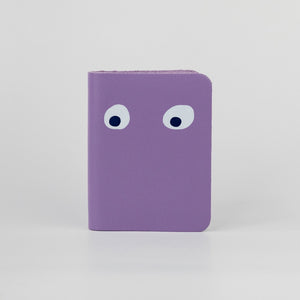 Googly Eye Mini Leather Notebook - Lilac by Ark Colour Design