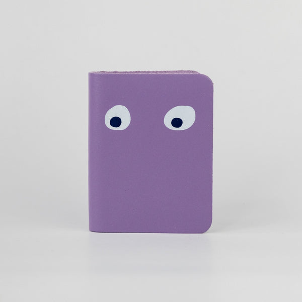 Googly Eye Mini Leather Notebook - Lilac by Ark Colour Design