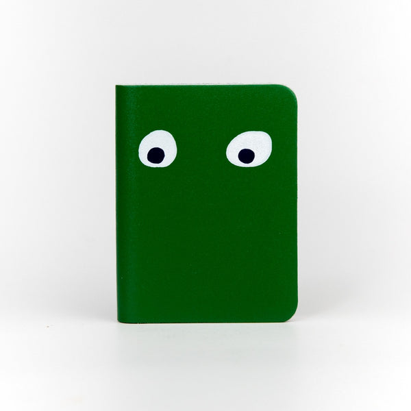 Googly Eye Mini Leather Notebook - Green