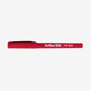 Artline 200 Pen .04mm - Red