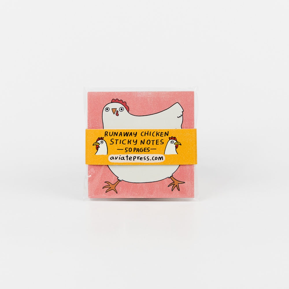 Runaway Chicken Sticky Notepad