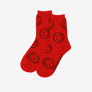 Baggu Crew Socks in Red Happy