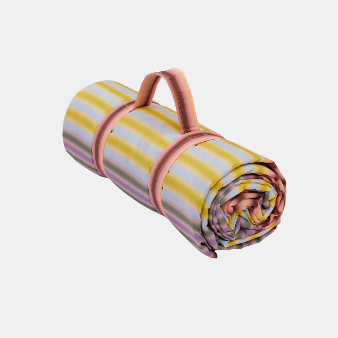 Puffy Picnic Blanket - Gradient Stripe Multi