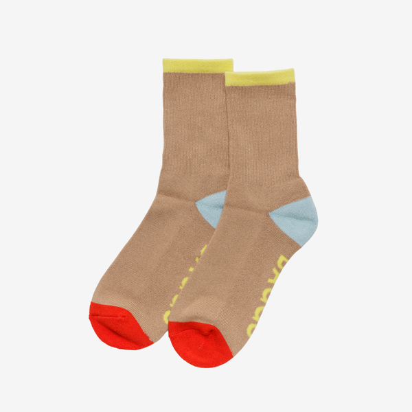 Ribbed Sock - Beige Mix