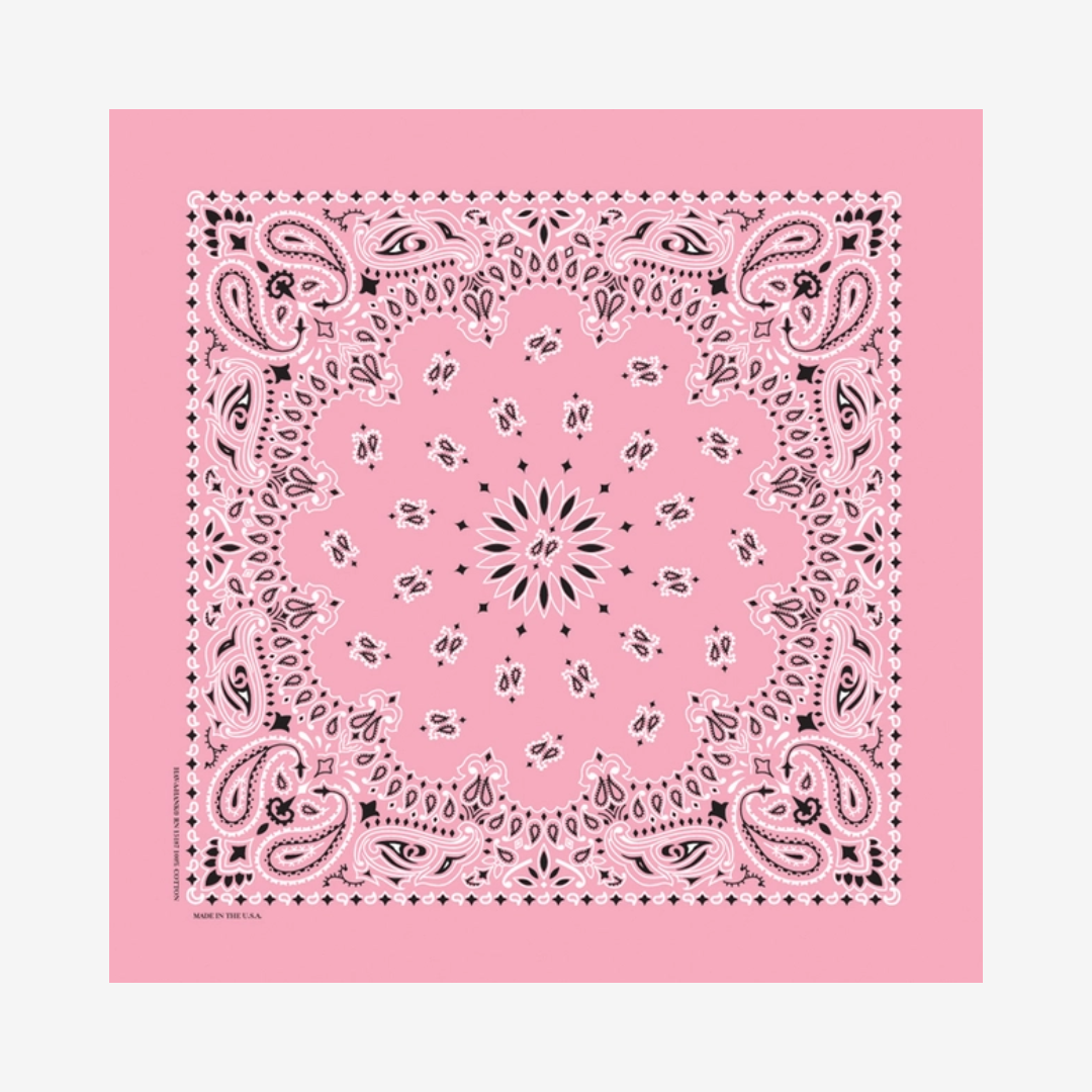 Bandanna - Light Pink Paisley