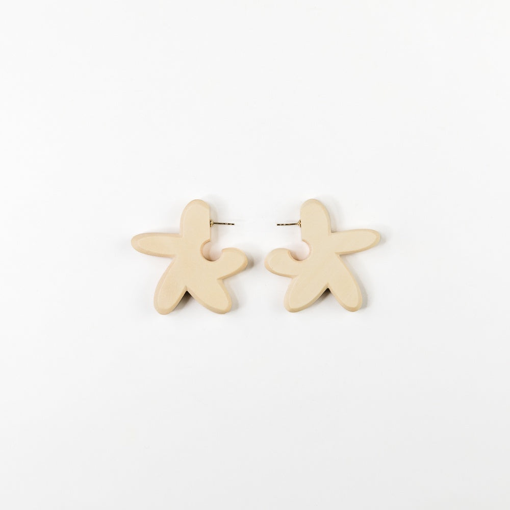 Ivory Large Floret Earrings