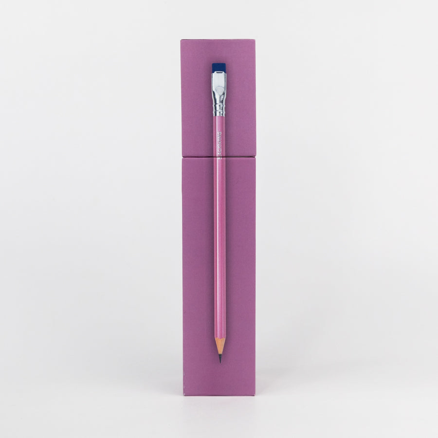 Pink packaging of Blackwing Pearl on a white background