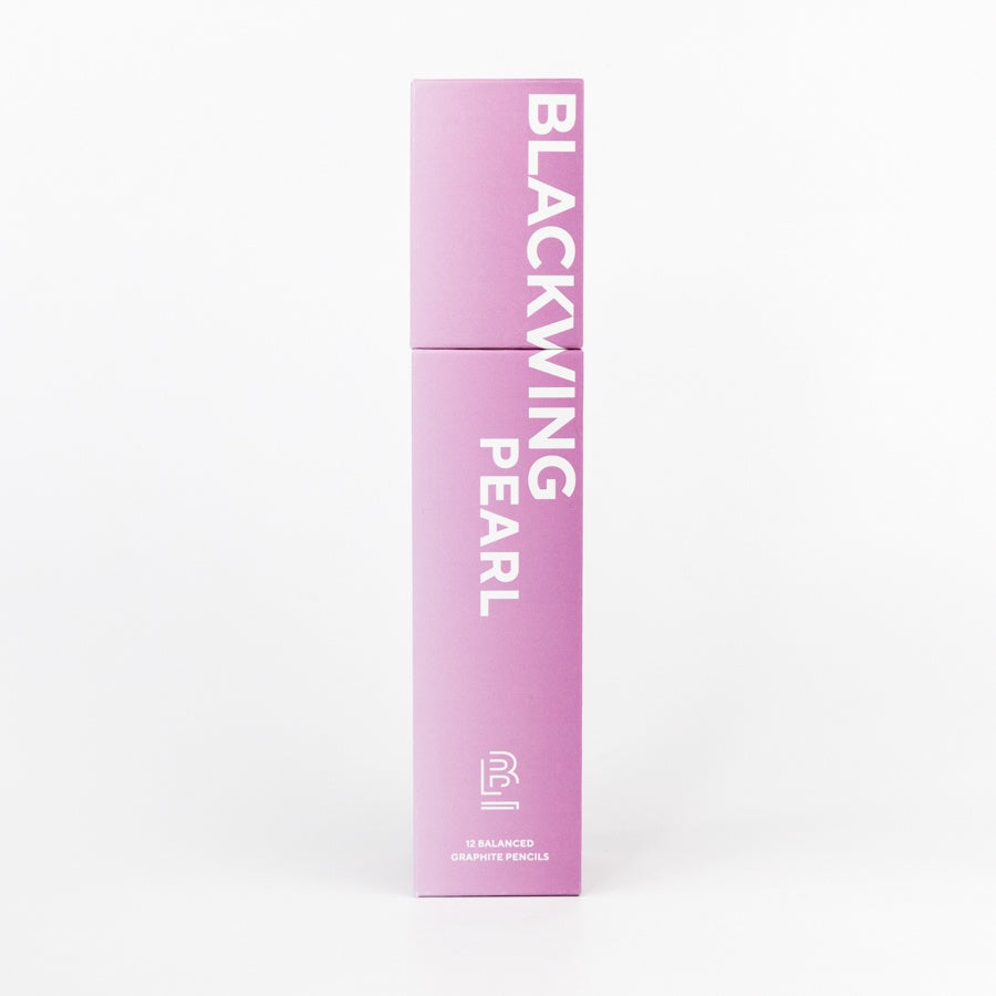 Pink packaging of Blackwing Pearl on a white background