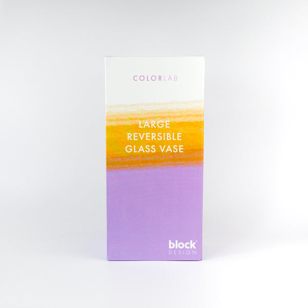 Block Design Reversibly Vase Large Lilac & Peach