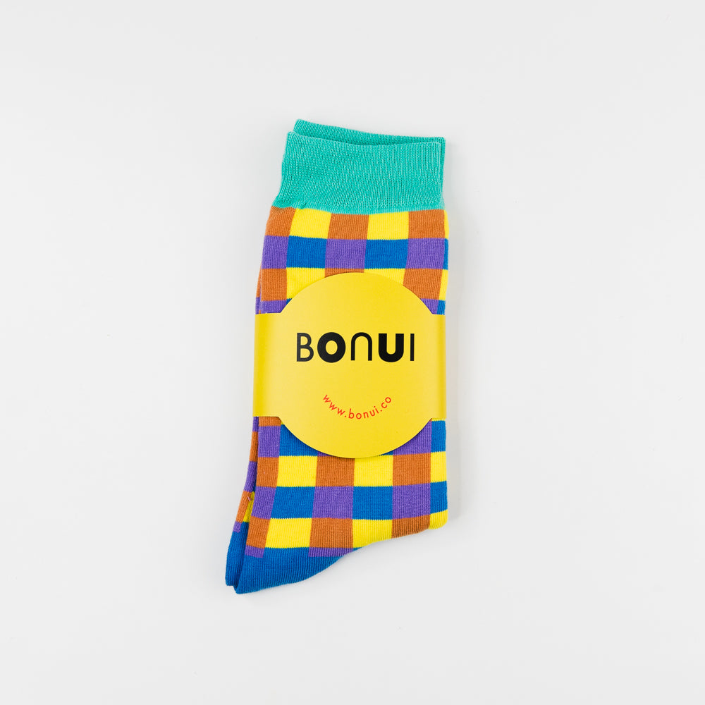 CHECK PLAID Socks - Mint
