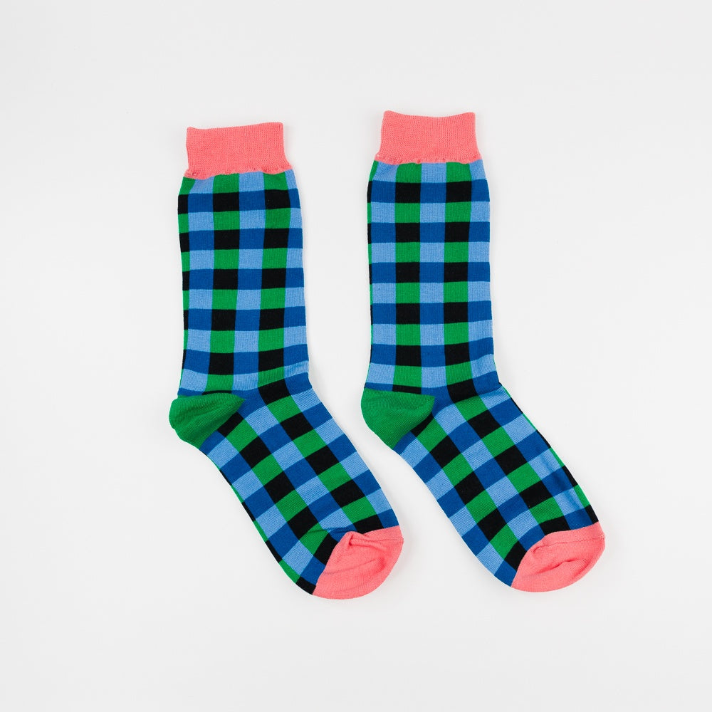 CHECK PLAID Socks - Pink