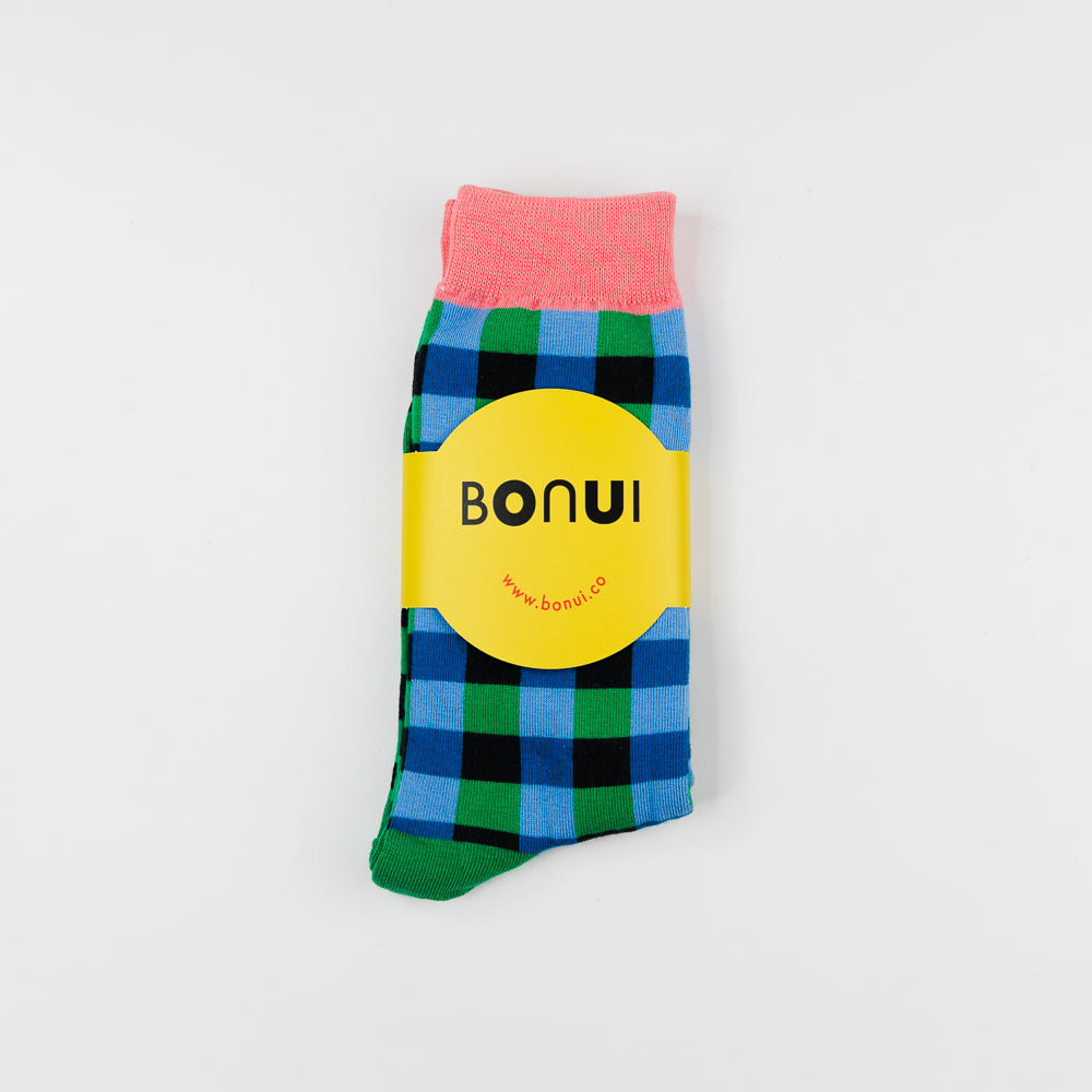 CHECK PLAID Socks - Pink