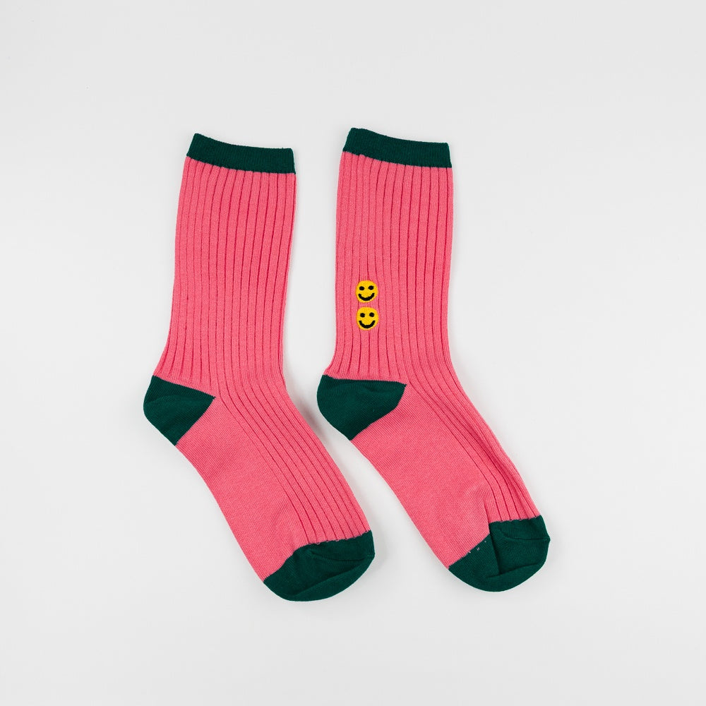 SMILE Socks - Pink