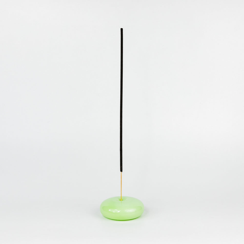 Glass Bubble Incense Holder - Jade Milk Glass