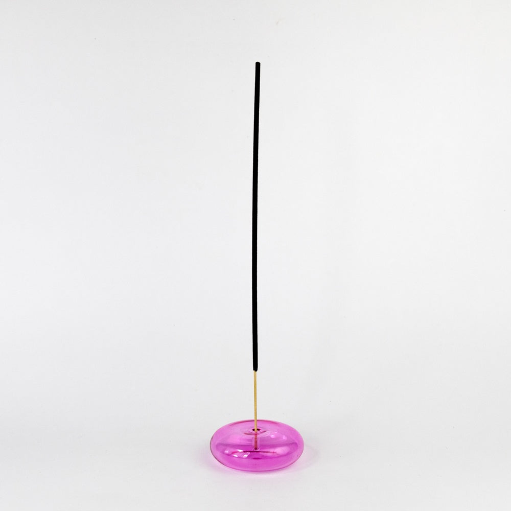 Glass Bubble Incense Holder - Orchid Pink