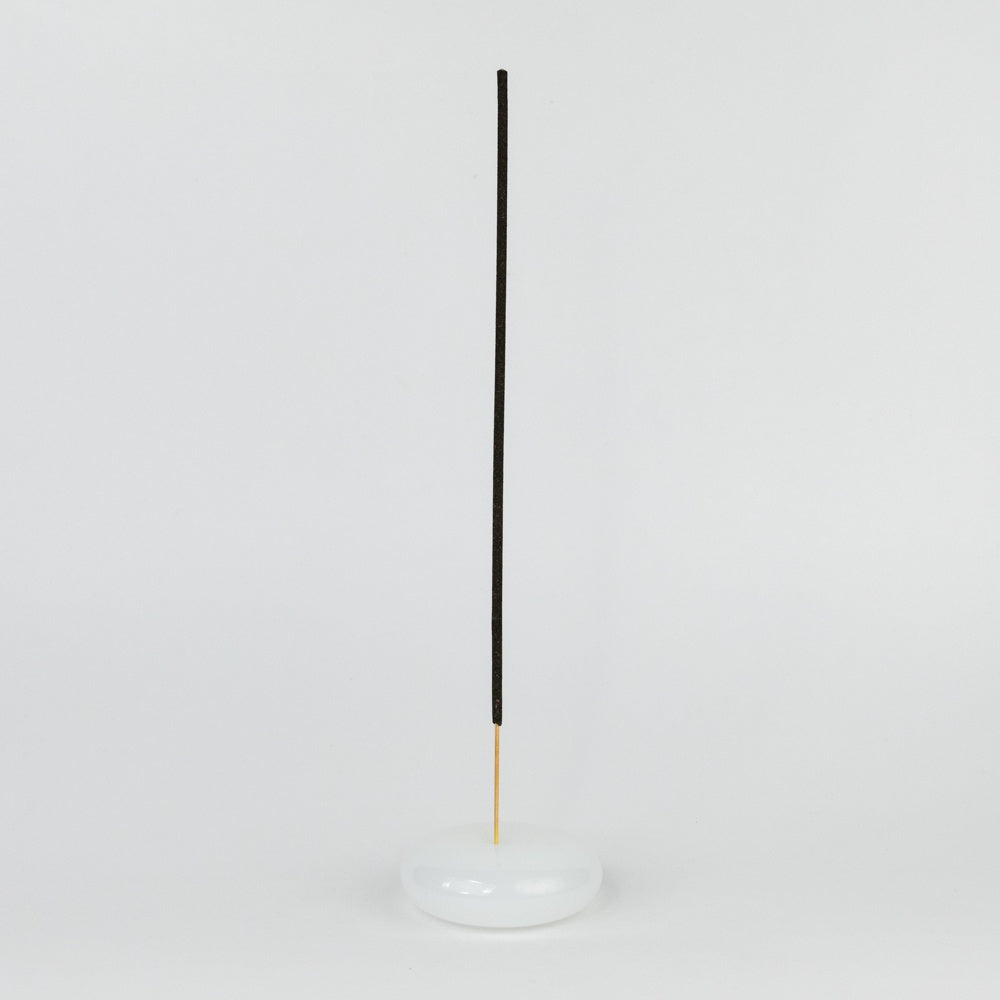 Glass Bubble Incense Holder - White Milk Glass