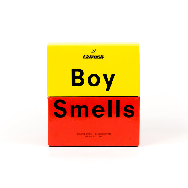 Box of Citrush Boy Smells product with yellow and red design on a white background