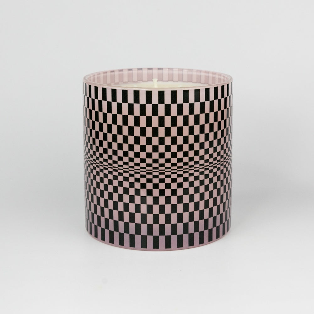 Festive Checker Hinoki Fantôme Magnum Candle