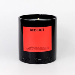 Boy Smells Candle Red Hot