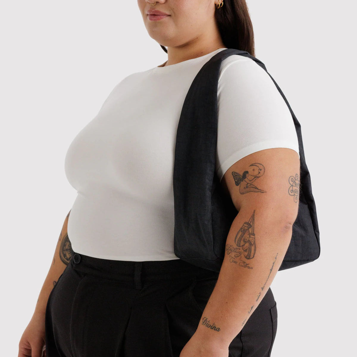 Small Nylon Meringue Bag - Black