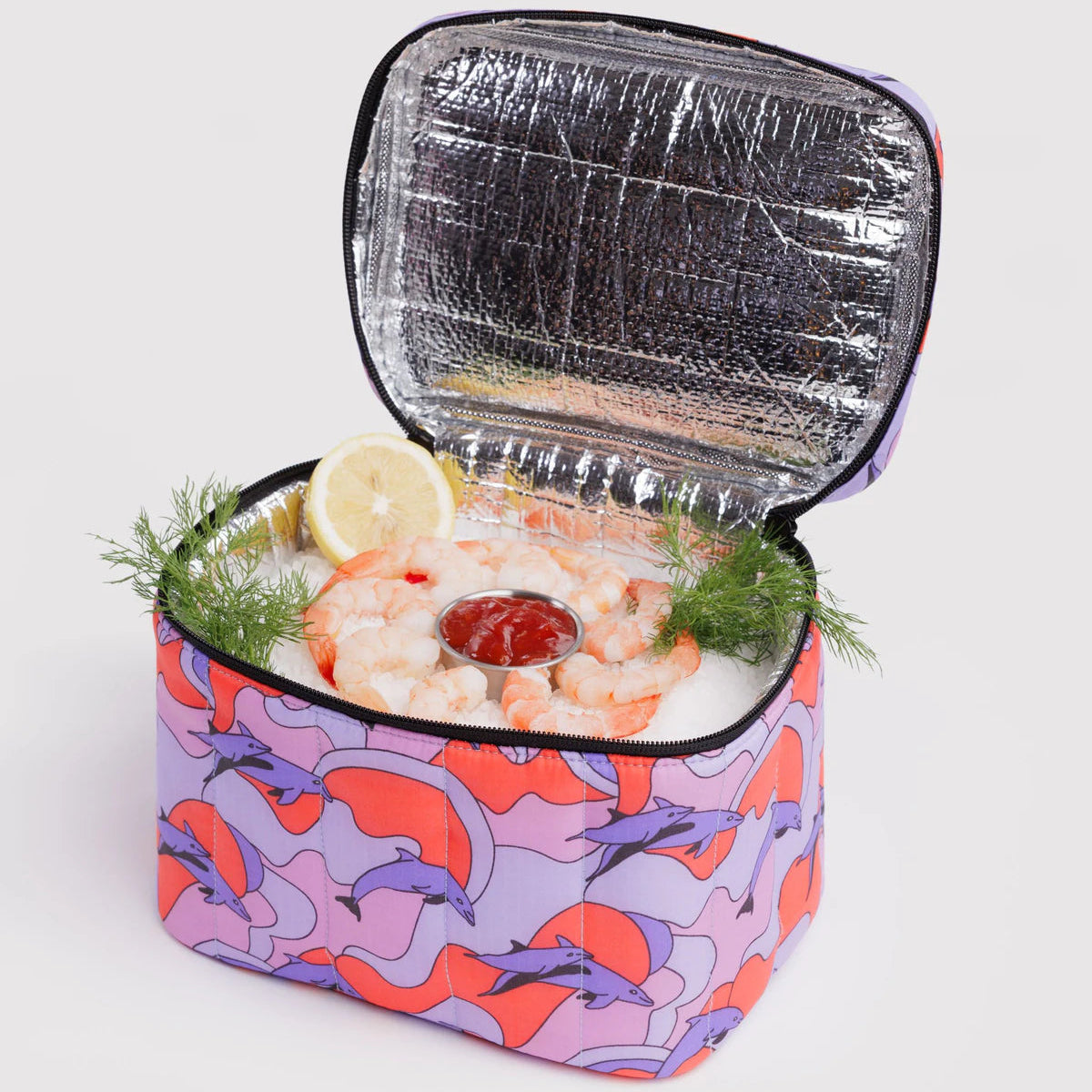 Puffy Lunch Bag - Dolphins