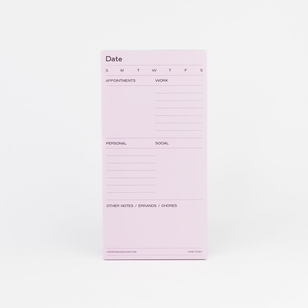 Daily Task Notepad Planner | Pink & Yellow