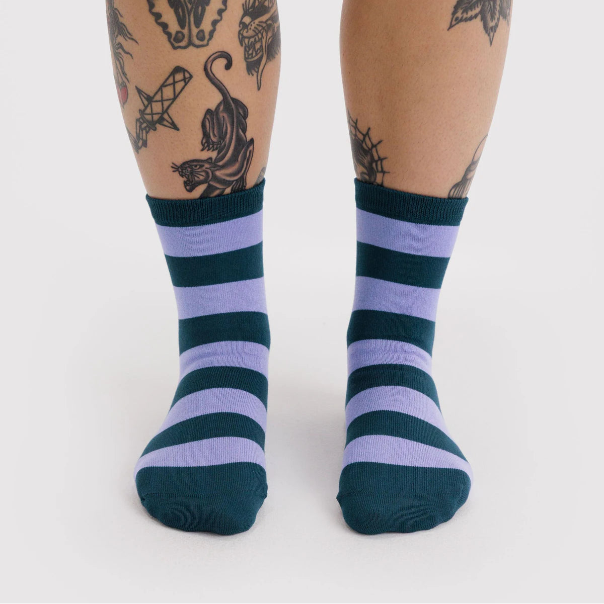 Crew Socks - Malachite Stripe