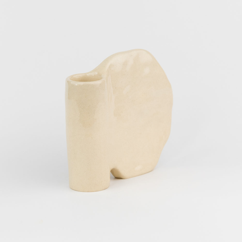 Nabi Candle Holder in Beige by Ceju ceramics