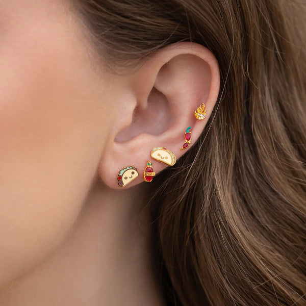 Red Hot Chili Pepper Studs - Gold