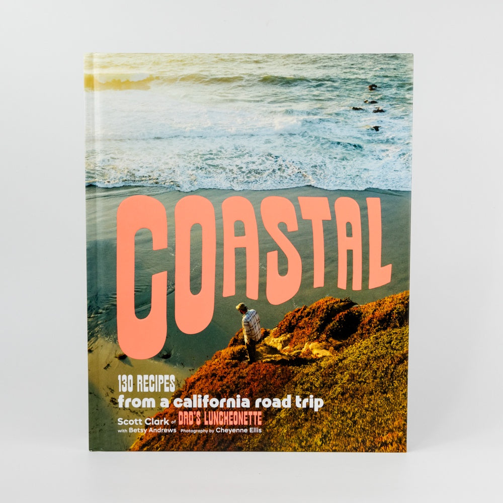 Book cover of 'Coastal' with a beach scene and person on a rock.