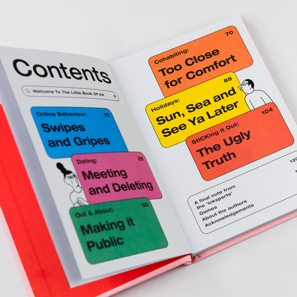 Open book with colorful chapter tabs on a white background