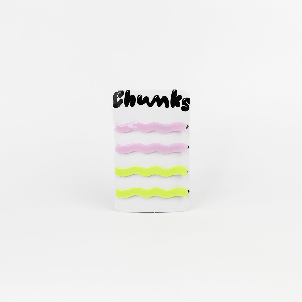 Slides - Wavy Lilac + Lime