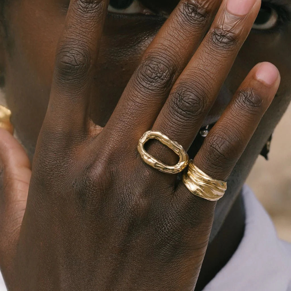 Cinder Open Gold Ring by Dea Dia