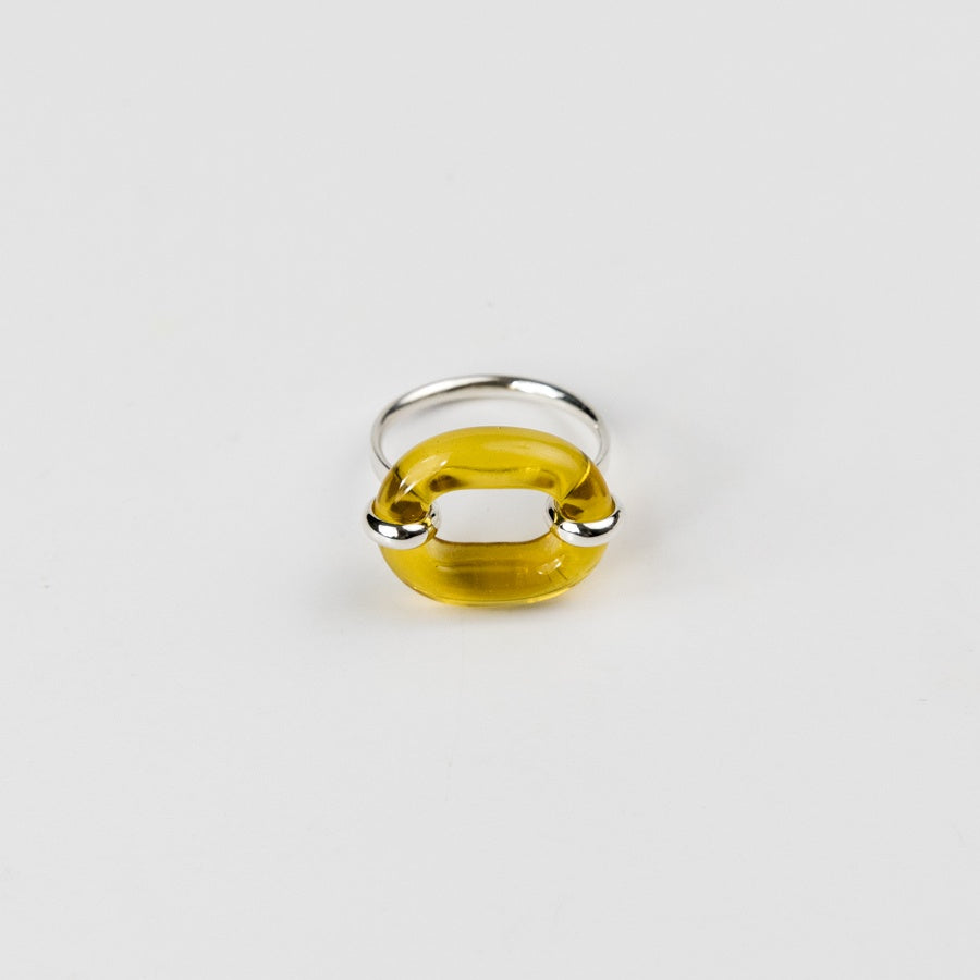In The Loop Ring - Sterling Silver, Honeycomb