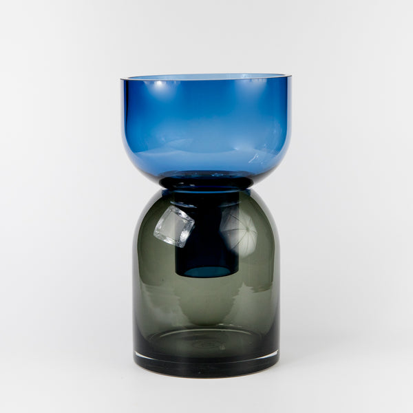 Bubble Flip Vase Medium - Blue and Yellow