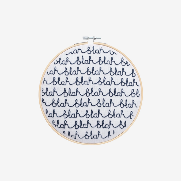 Blah Blah Blah Donna Wilson Embroidery Hoop Kit