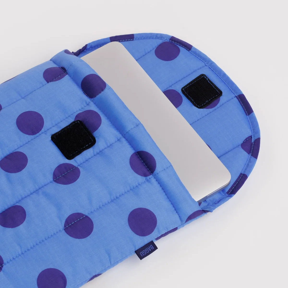 Puffy Laptop Sleeve 13"/14" - Blue Polka Dot