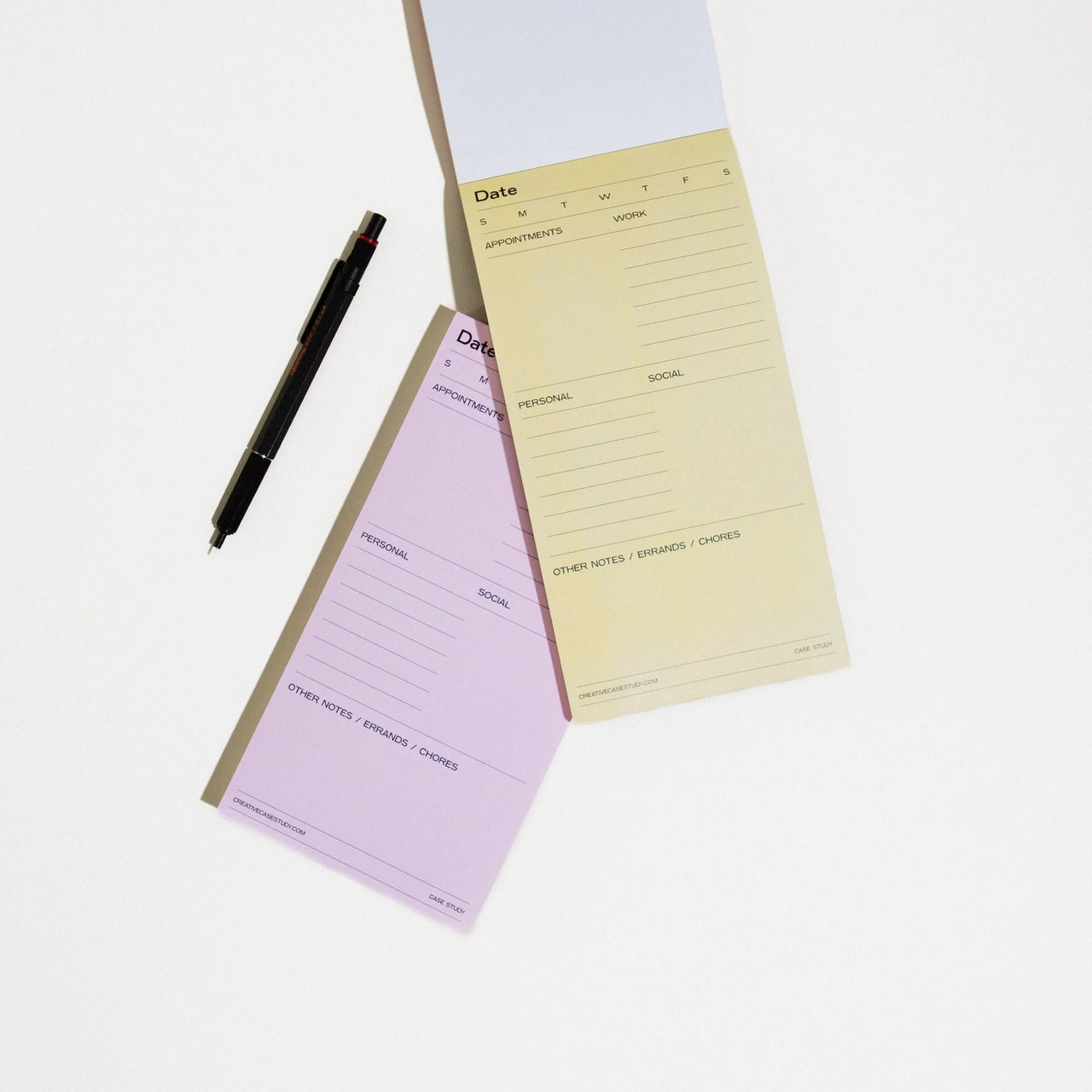 Daily Task Notepad Planner | Pink & Yellow