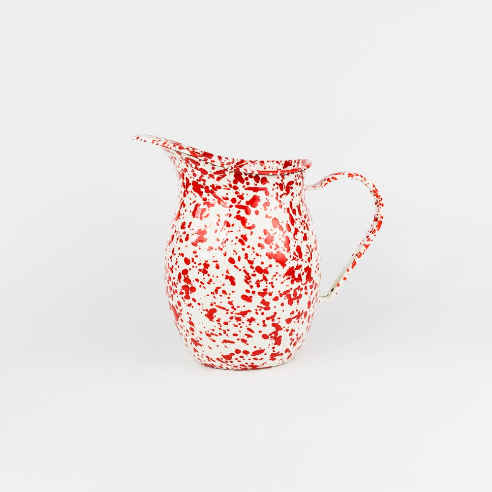 Dan Pelosi x CCH Splatter Enamelware Small Pitcher - Red Rim