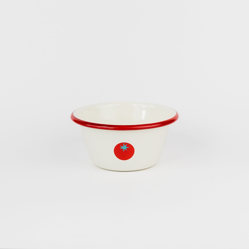 Dan Pelosi x CCH Tomato Enamelware Soup Bowl - Red Rim