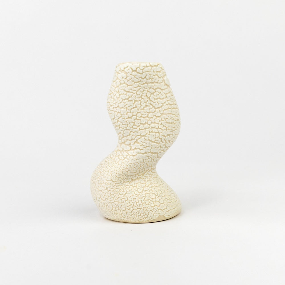 Mini Twist Vase - White Snake