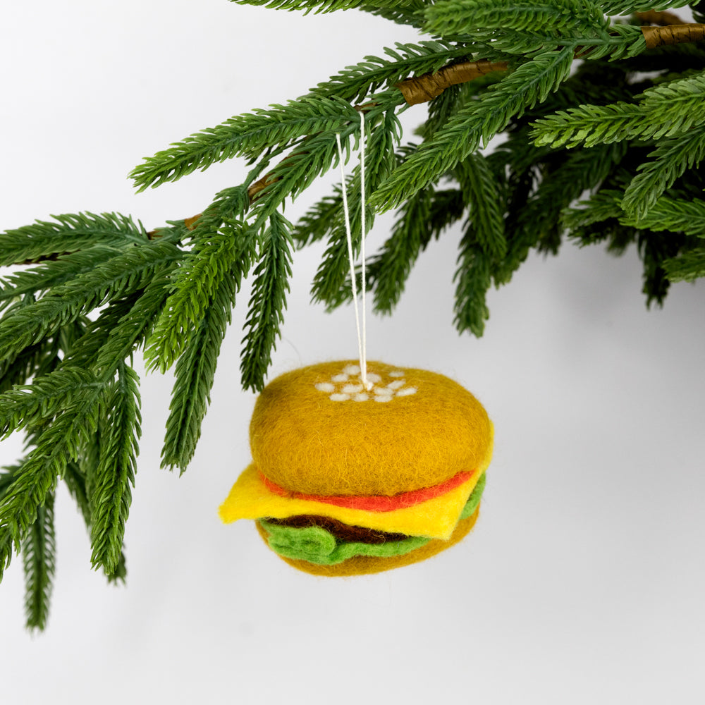 Felt Burger Ornament