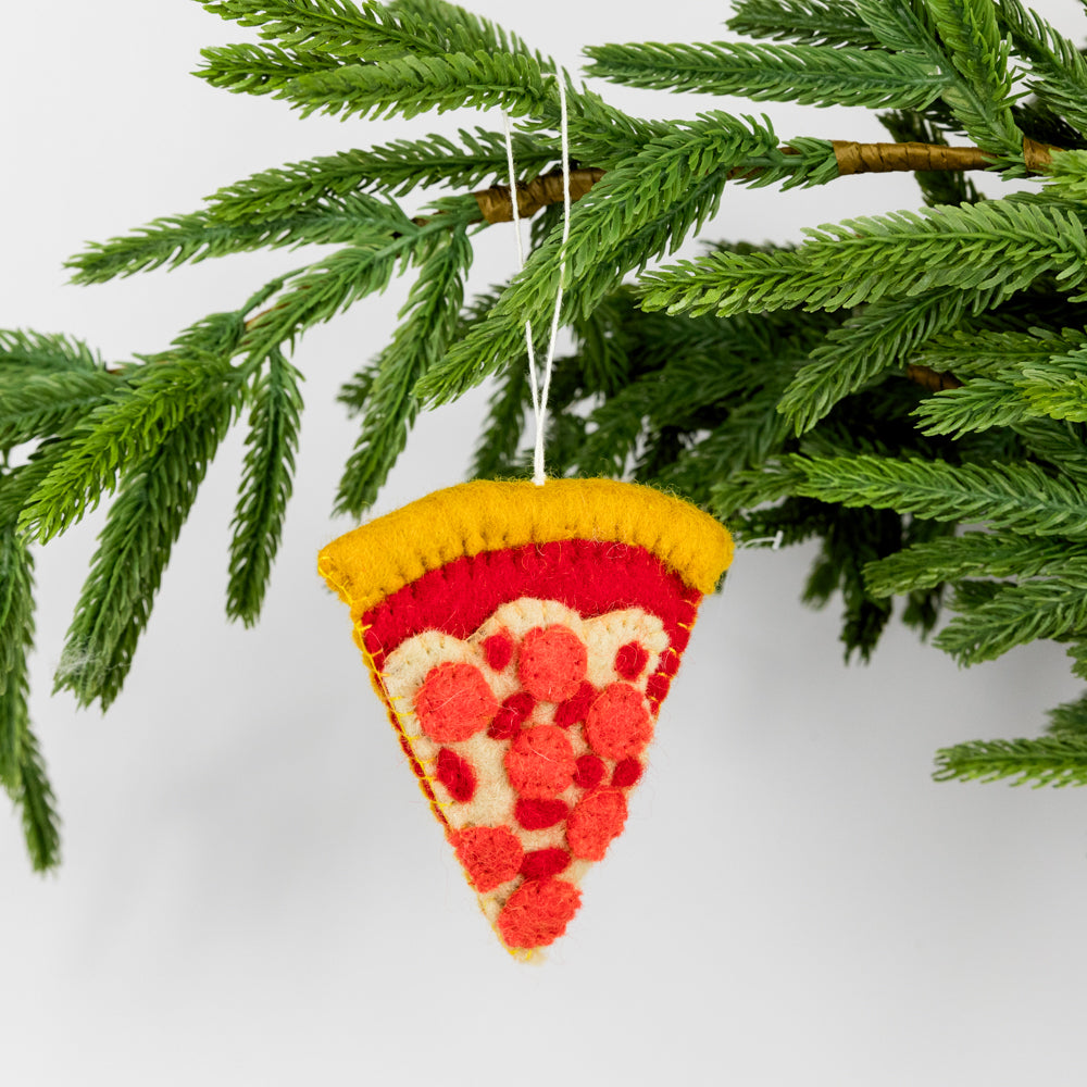 Felt Pizza Ornament