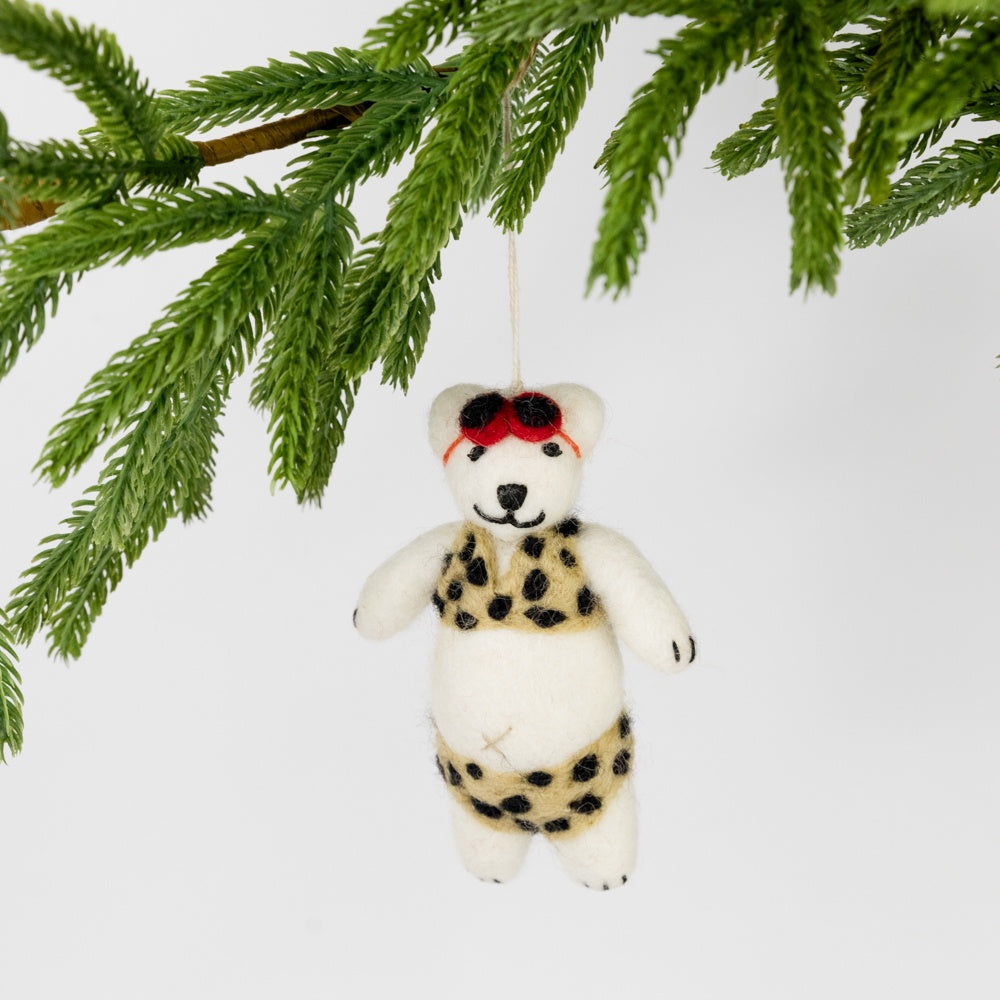 Diva Polar Bear Ornament