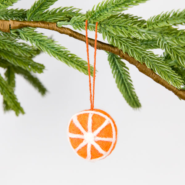 Handmade Needle Felt Orange Ornament